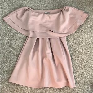 ASOS off-the-shoulder lilac dress